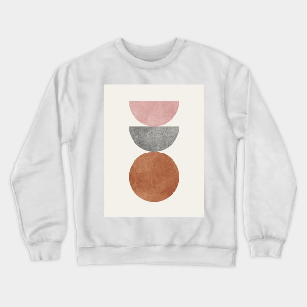 Woodblock Pink Brown Crewneck Sweatshirt by moonlightprint